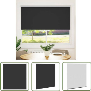 vidaXL Verduisterend Gordijn - Rolgordijn - Rolgordijn verduisterend 160x175 cm stofbreedte 156,6 cm zwart - Zwarte Rolgoirdijnen - Kamer Decoratie - Privacy Gordijn