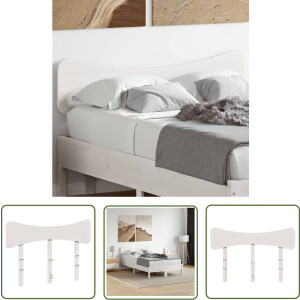 vidaXL Bed Frame - Hoofd Bord - Hoofdbord 120 cm massief grenenhout wit - Hoofdbord Hout - Houten Hoofsteun - Hoofdboard Decoratief