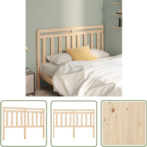 vidaXL Hoofdbord - Grenenhout - 146x4x100 cm Houten Hoofdbord - Hoofdeinde - Grenenhout - Klassieke Stijl - Bruine Hoofdbord