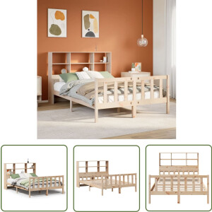 vidaXL Sleutelsysteem - Sleutelset - Bed met boekenkast zonder matras massief grenenhout 120x190 cm - Gereedschap - Mechanica - Garage