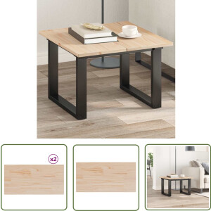 vidaXL Grenenhout - Tafelbladen - Tafelbladen 2 st rechthoekig 60x30x1,7 cm massief grenenhout - Rustic Design - Vintage Tafel - Bijzet Tafels