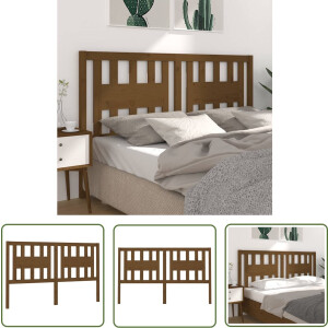 vidaXL Rustic Headboard - Houten Hoofdbord - Hoofdbord 126x4x100 cm massief grenenhout honingbruin - Hoofdboard Bedroom - Vintage Hoofdbord - Hout Meubels