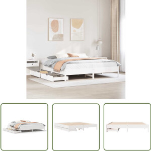 vidaXL Sleutelset - Dynamo Meter - Bedframe zonder matras massief grenenhout wit 180x200 cm - Gereedschap - Klikmechanisme - Torque Wrench