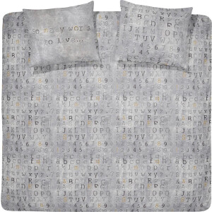 Damai Dekbedovertrekset flanel 200 x 200/220 cm carve grey