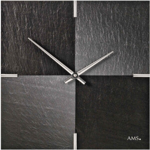 AMS Wandklok Leisteen - Aluminium 9520