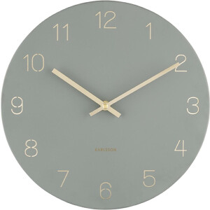 Karlsson Wandklok Charm - Gegraveerde cijfers Jungle Groen - Small - Ø30cm - Wandklok Scandinavisch