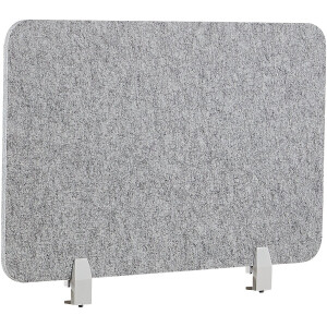 BELIANI SPLIT - Bureauscherm - Lichtgrijs - 50 x 80 cm - Polyester