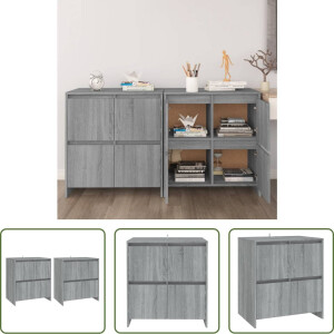The Living Store Dressoir - Sonoma Eiken - 70x41x75 cm - 4 Deuren