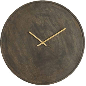 Light & Living Klok Veti - Donkerbruin - Ø41cm - Wandklok Modern