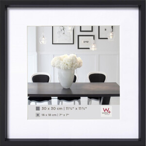 Walther Steel Style - Kunststof lijst - Fotoformaat 30x30cm - Zwart