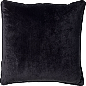 Dutch Decor FINN - Sierkussen 45x45 cm - velvet - effen kleur - Raven - zwart - Inclusief binnenkussen - Luxe kussens voor woonkamer & bank