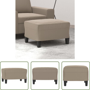 The Living Store Voetenbank - Comfort - Meubelbekleding - 60 x 50 x 41 cm - Duurzame microvezel