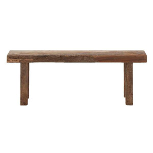 Leen Bakker - Bank Decoratief Ties - Naturel - 40x110x24 Cm - Hout - Bruin