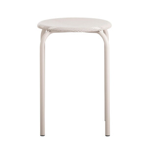 Leen Bakker - Kruk Lot - 45xØ29,5 Cm - Metaal - Grijs