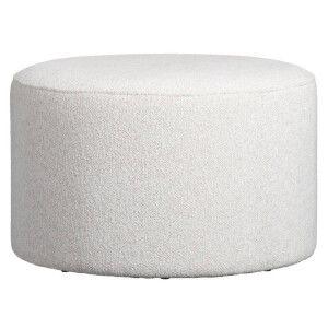 Leen Bakker - Hocker Wenen - 35xØ56 Cm - Stof - Crème