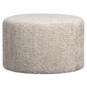 Leen Bakker - Hocker Wenen - Zand - 35xØ56 Cm - Stof - Beige