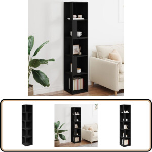vidaXL Hoekkast Zwart - Stijlvol en Functioneel Hoekkast - Opbergkast - Kast - Zwarte Kast - Houten Kast