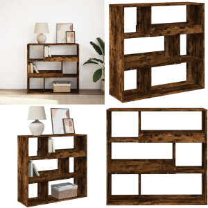 vidaXL Boekenkast / kamerscherm 100x33x94,5 cm gerookt eikenkleurig - Boekenkast - Boekenkasten - Boeken Plank - Schappenkast