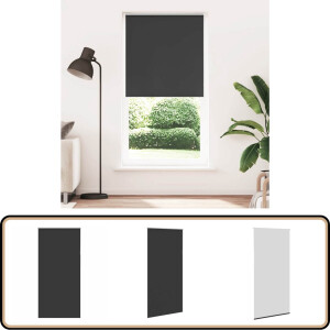 vidaXL Verduisterend Rolgordijn 110x210 cm Zwart Rolgordijn - Blackout Gordijnen - Verduisterend Gordijn - Kamerscherm - Woonaccessoire