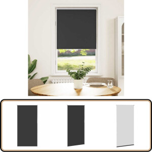 vidaXL Rolgordijn - 70x130 cm - Verduisterend - Zwart Rolgordijn - Verduisterend Gordijn - Zwarte Rolgoirdijnen - Kamer Decoratie - Woonkamer Gordijn