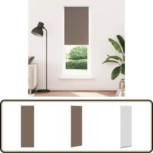 vidaXL Rolgordijn - Verduisterend - Koffie - 75x210 cm Rolgordijn - Verduisterend Gordijn - Kamer Decoratie - Woon Accessoires - Koffie Bruin