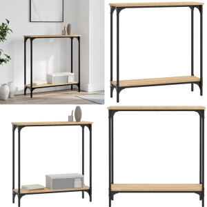 vidaXL Wandtafel 75x22,5x75 cm bewerkt hout sonoma eikenkleurig - Wandtafel - Wandtafels - Bijzettafel - Console Tafel