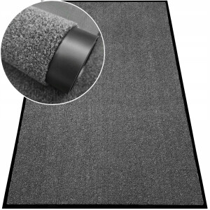 Deurmat woonkamer 40x60 cm - Antislip, PVC onderkant, Grijs