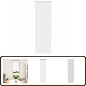 vidaXL Verduisterend Rolgordijn 40x150cm Wit Rolgordijn - Verduisterend - Privacy - Lichtregeling - Woonkamer