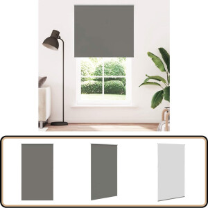 vidaXL Rolgordijn verduisterend - 120x230 cm - Grijs Rolgordijn - Privacy Gordijnen - Lichtwerende Gordijnen - Interieur Decoratie - Woonkamer Gordijnen
