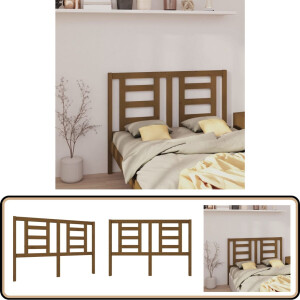vidaXL Hoofdbord - 146x4x100 cm - Grenenhout - Honingbruin Houten Hoofdbord - Hoofdeinde - Massief Grenenhout - Honingbruin - Vintage Stijl