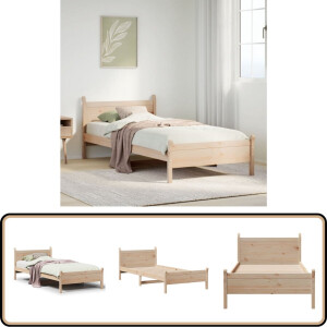 vidaXL Bedframe zonder matras massief grenenhout 90x200 cm