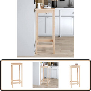 vidaXL Bartafel - Massief Grenenhout - 50x50x110 cm Bartafel - Grenenhouten Tafel - Salontafel - Hoge Tafel - Bistrotafel