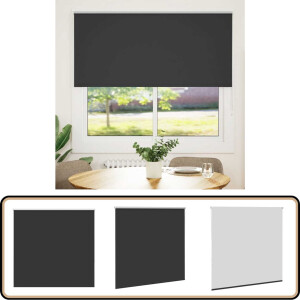 vidaXL Rolgordijn Verduisterend - 150x175 cm - Zwart Rolgordijn - Verduisterend Gordijn - Blackout Gordijn - Interieur Decoratie - Woonkamer Gordijn