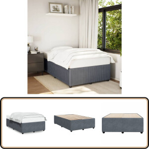 vidaXL Bedframe zonder matras 120x200 cm fluweel donkergrijs