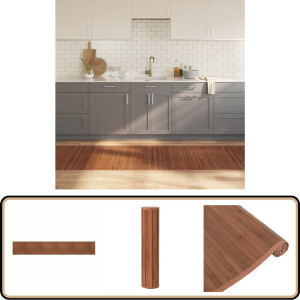 vidaXL Vloerkleed - Vloerkleden - Tapijt - Vloerbedekking - Vloerkleed rechthoekig 80x1000 cm bamboe bruin