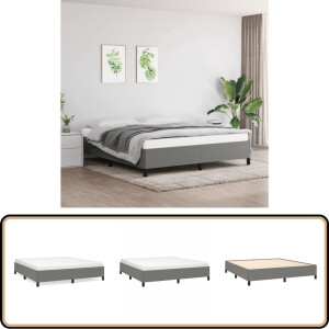 vidaXL Donkergrijs Bedframe 180x200 cm - Stijlvol & Comfortabel Bed Frame - Donkere Kleuren - Houten Bed - Tweepersoons Bed - Slaapkamers