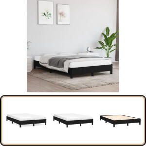 vidaXL Bedframe - 120x200 cm - Zwart Stof Slaapcomfort - Bed Frame - Boxspring - Tweepersoonsbed - Zwarte Bed