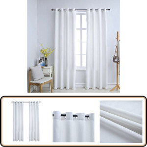 vidaXL Verduisterende Gordijnen 140x225cm Gebroken Wit Gordijnen - Gordijnstoffen - Kamerdecoratie - Living Decor - Slaapkamers Decoreren