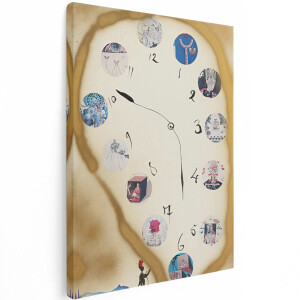Artaza Canvas Schilderij Dali - 90x120 cm - Wanddecoratie Surrealisme - Muurdecoratie Abstract - Decoratie Klok Kunstwerk