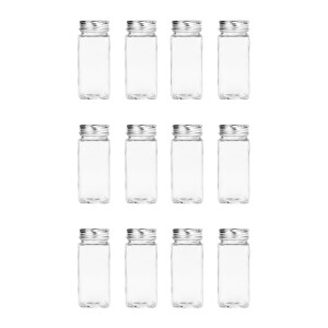 Krumble Kruidenpotjes set van 12 - Glas - 120 ml - Met deksel