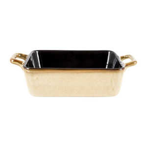 Ovenschaal met grepen - beige - 24x15x6 cm