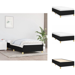 vidaXL Bedframe - Bedframes - Slaapmeubel - Bedbodem - Bedframe zonder matras 80x200 cm stof zwart