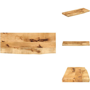 vidaXL Tafelblad - Tafelbladen - Vervangend Tafelblad - Meubelpaneel - Tafelblad met natuurlijke rand 70x30x2,5 cm massief mangohout