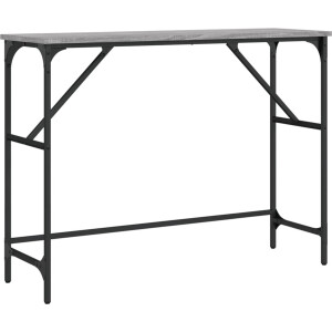 vidaXL Wandtafel - Grijs Sonoma Eiken - 100x32x75cm Wandtafel - Haltafel - Consoletafel - Grijze Tafel - Houten Tafel