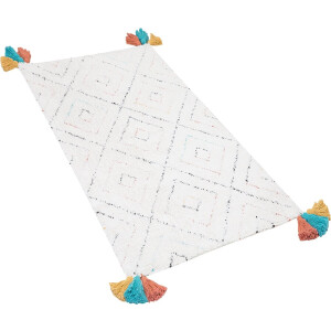 BELIANI KARTAL - Shaggy vloerkleed - Wit - 80 x 150 cm - Katoen