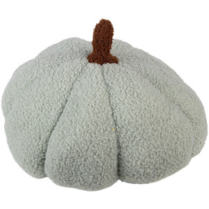 Clayre & Eef Decoratie Pompoen Ø 20x14 cm Groen Polyester Herfst decoratie