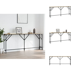 vidaXL Wandtafel - Wandtafels - Bijzettafel - Console Tafel - Wandtafel 180x23x75 cm bewerkt hout sonoma eikenkleurig