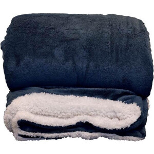 D- Unique Living | Lars XL plaid 220x240cm dark blue