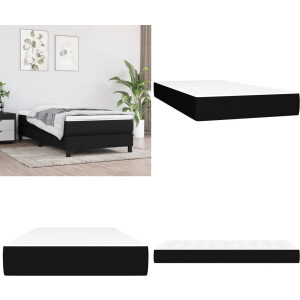 vidaXL Pocketveringmatras 80x200x20 cm stof zwart - Pocketveringmatras - Pocketveringmatrassen - Matras - Pocketvering Matras