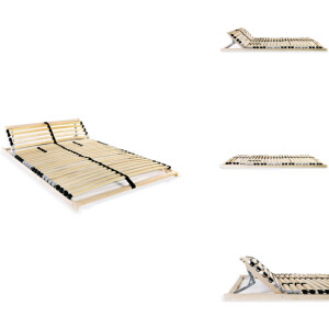 vidaXL Lattenbodem - Lattenbodems - Bedbodem - Vloerbed - Lattenbodem met 28 latten 7 zones 140x200 cm